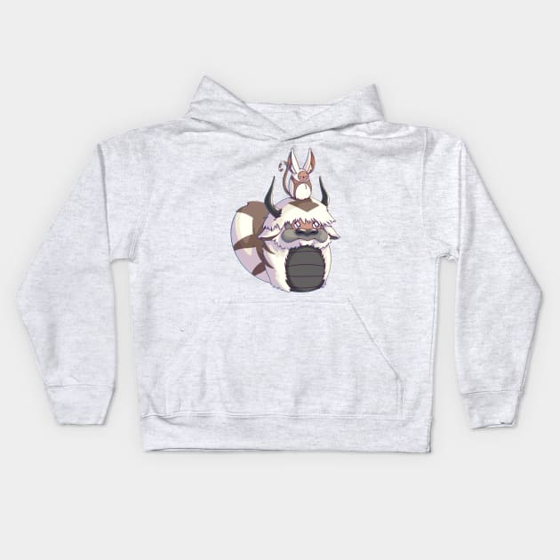 appa and momo Kids Hoodie by sample the dragon